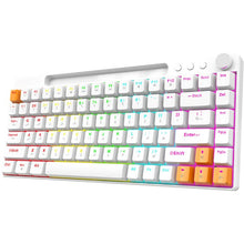 Porodo 84 Keys Mechanical Gaming Keyboard, 23 Blacklight Modes, Smooth Clicks, Arabic Keys, Compatible with Mac & Windows, Volume/Mute Knob - White