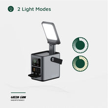 Green Lion Energy Max 60000mAh Power Station with 230W Total Output, Brightness of 700 Lumens, PD 140W, Digital Display, 100W Solar Input, QC 22.5W - Gray