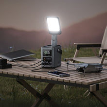 Green Lion Energy Max 60000mAh Power Station with 230W Total Output, Brightness of 700 Lumens, PD 140W, Digital Display, 100W Solar Input, QC 22.5W - Gray