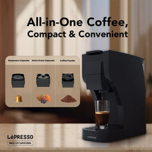 LePresso Trezza Multi-Capsule Coffee Machine with 1350W Rated Power, 1L Water Tank Capacity, 20 Bar Pump Pressure, 220-240V Rated Voltage, 50/60Hz Rated Frequency, Automatic Shutdown, Multi-Capsule Support - Black