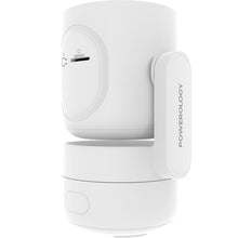 Powerology Indoor PTZ Smart Camera with AI Advanced Motion Detection, 4MP Resolution, Two-Way Audio, One-Touch Video Calling, Up to 10m Infrared Night Vision, 180° Tilt Range, 355° Pan Range, Type-C Input Port, 2.4GHz Wi-Fi, Cloud & Local Storage - White