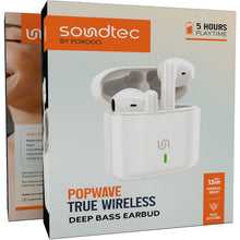 Porodo Soundtec PopWave True Wireless Deep Bass Earbuds with Voice Assistant, 200mAh Charging Case & 25mAh Earbuds Battery, Up to 4 Hours Working Time, 13mm Powerful Driver, Touch Control - White