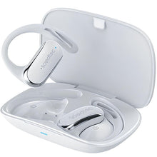 Porodo Soundtec Air Beat Open-Ear Wireless Earbuds with Smart Touch Control, Noise Reduction Technology, 300mAh Charging Case & 40mAh Earbuds Battery, Up to 5 Hours Play Time, Sweat & Water Resistant - White