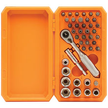 Green Lion 42-in-1 Ratchet Socket Set with 72-Tooth Ratchet Gears, 30 Pieces S2 Screwdriver Bits & 9 Pieces of Six-Point Sockets, 10N.m Max Torque - Black