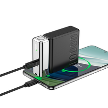 Porodo Chromevolt 10000mAh Power Bank with LED Digital Display, 35W PD Type-C & Lightning Outputs, 22.5W QC USB-A Output, Fast Charging Technology - Black