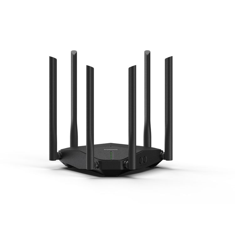 Porodo Dual-Band Portable 4G LTE Wi-Fi Router with 4000mAh Battery Capacity, 3 Giga LAN Ports, 1200Mbps Wi-Fi Speed, 4x LTE/UMTS & 2x Wi-Fi External Antennas, Nano Sim, Secure Encryption, 2.4G & 5G Dual Band - Black