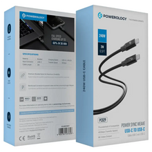 [PCAB029GY] Powerology Power Sync Weave 240W USB-C to USB-C 2m Cable - Gray
