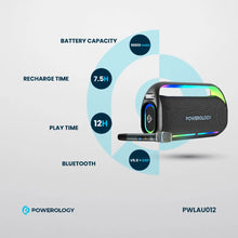 [PWLAU012] Powerology Deep Bass Party Speaker - Black