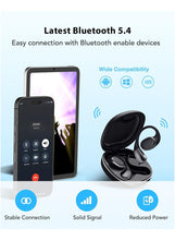 Open Ear Headphones, Workout Earphones with Ear Hook, Air Conduction, Feather-like Wearing, Big Driver Enhanced Bass, Bluetooth 5.4, Clear Calls, for Workout Sports