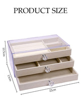 DUNISO Multi-functional Jewelry Storage Boxes And Organizers for Women Girls Velvet Flannelette Earrings Rings Necklace Bracelets Jewelry Tray Storage Case