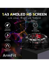 Hulk Smartwatch For Men, AMOLED Always On Display Bluetooth Calling Waterproof Fitness Watches Compatible With Android iOS Black