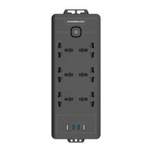 [PWCUQC034] Powerology 6AC 2500W Power Strip - Black