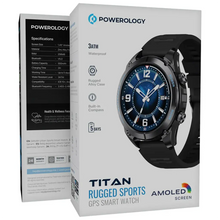 [PSWAGBTBK] Powerology Titan Rugged Sports GPS Smart Watch (​Black)