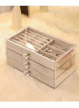 DUNISO Multi-functional Jewelry Storage Boxes And Organizers for Women Girls Velvet Flannelette Earrings Rings Necklace Bracelets Jewelry Tray Storage Case