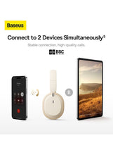 Bowie D05 Wireless Headphones with HiFi Stereo Sound, Deep Bass, 3D Spatial Audio, Bluetooth 5.3 for Stable Low-Latency Connection, Up to 70 Hours Battery Life, Foldable Lightweight Design, Wired & Wireless Modes, Customizable EQ, App Integration, Comfortable Fit for Gaming, Music & Travel (Creamy White) Creamy White