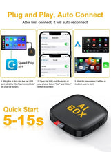 Wireless CarPlay Adapter Supports YouTube, Netflix & More Wired CarPlay to Wireless Dongle, AI Box CarPlay 2 in 1 Wireless AI Box Plug & Play