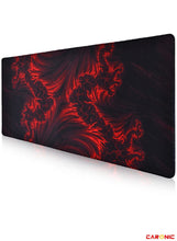Extended Gaming Mouse Pad with Stitched Edges Durable Non-Slip Natural Rubber Base Waterproof Computer Keyboard Pad Mat For Esports Pros Gamer Desktop Office Home Red-Black