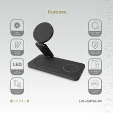 Levelo Quantum 3 in 1 Wireless Charger - Black