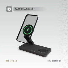 Levelo Quantum 3 in 1 Wireless Charger - Black