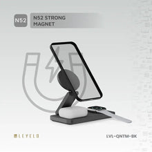 Levelo Quantum 3 in 1 Wireless Charger - Black